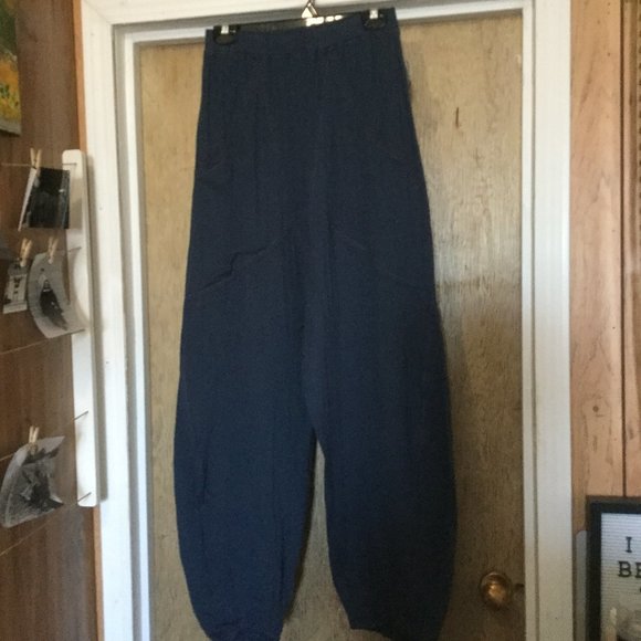 NWT Intimately Free pants size medium extra large pockets oversized blue/green - Picture 1 of 8